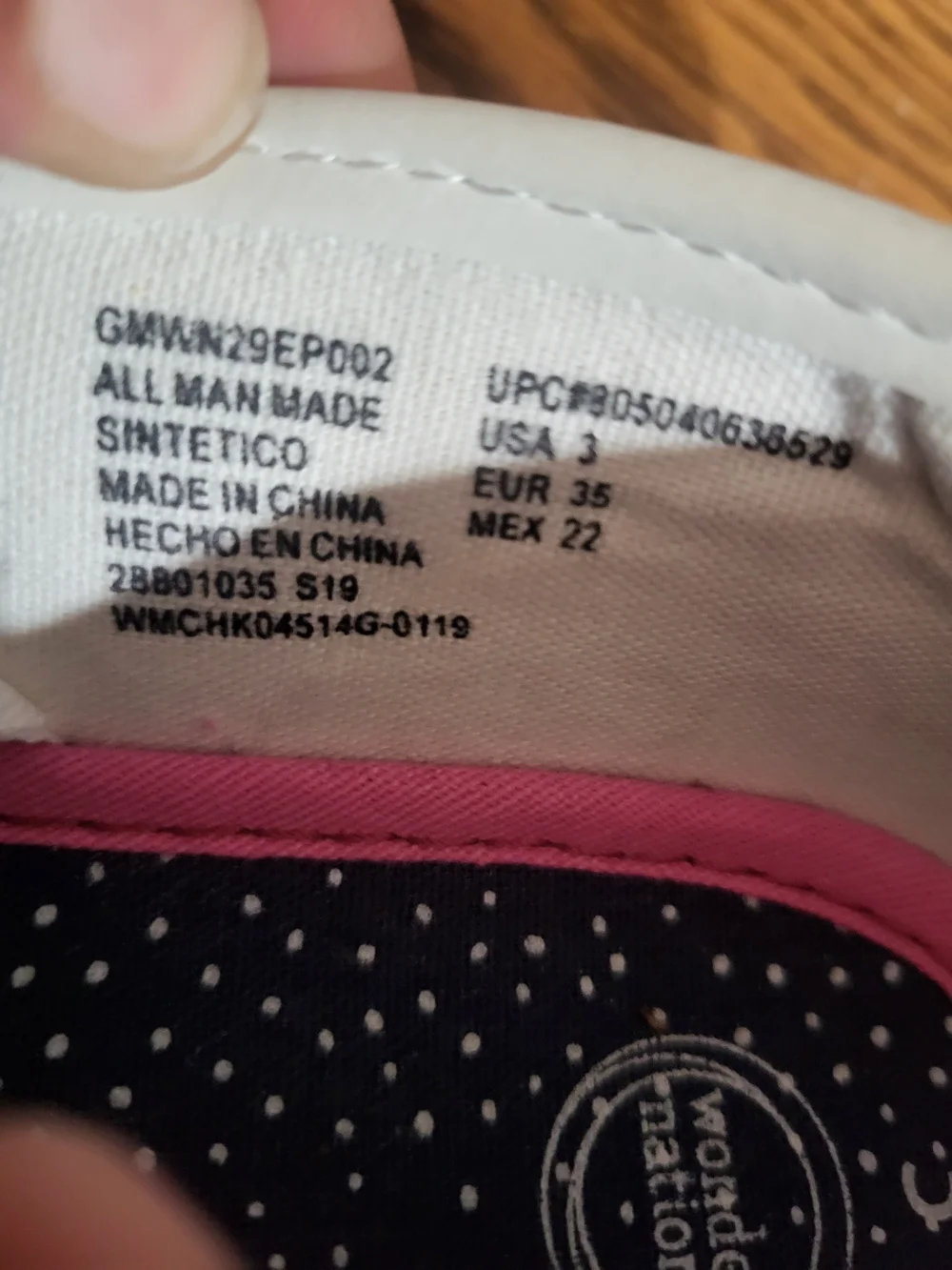 wonder nation Pink and Navy Kids Slip-On Sneakers